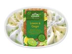 Lemon & Ginger ice cream with Bourbon vanilla and lime-flavoured sauce, Thai style.