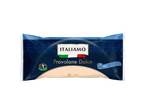 Italiamo Provolone Dolce Mild cheese, 300g, in blue packaging with Italian flag colors.