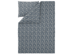 Комплект спално бельо със сини и бели флорални мотиви