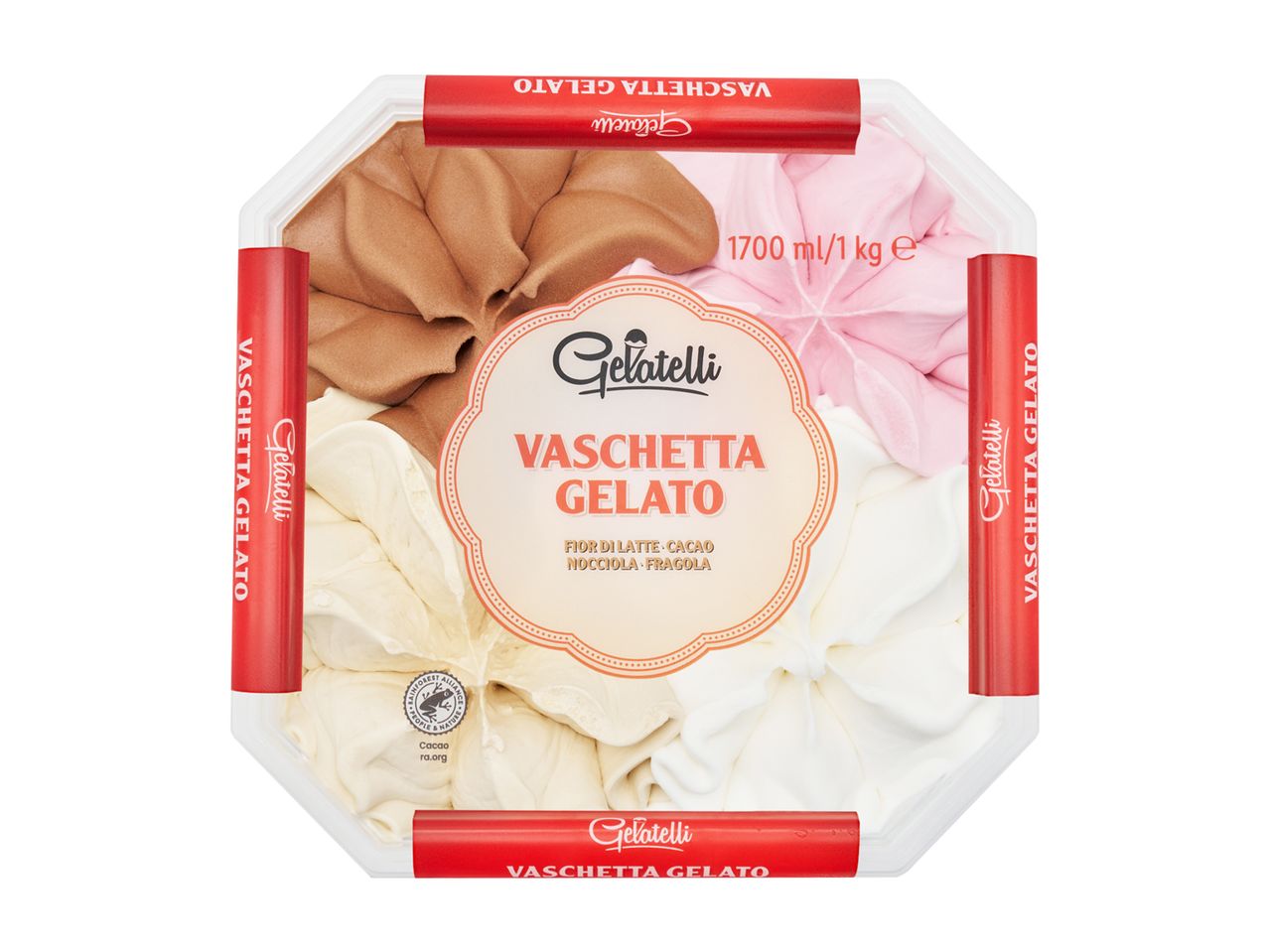 Vaschetta Gelato Gelatelli: quattro gusti di gelato in un unico contenitore.