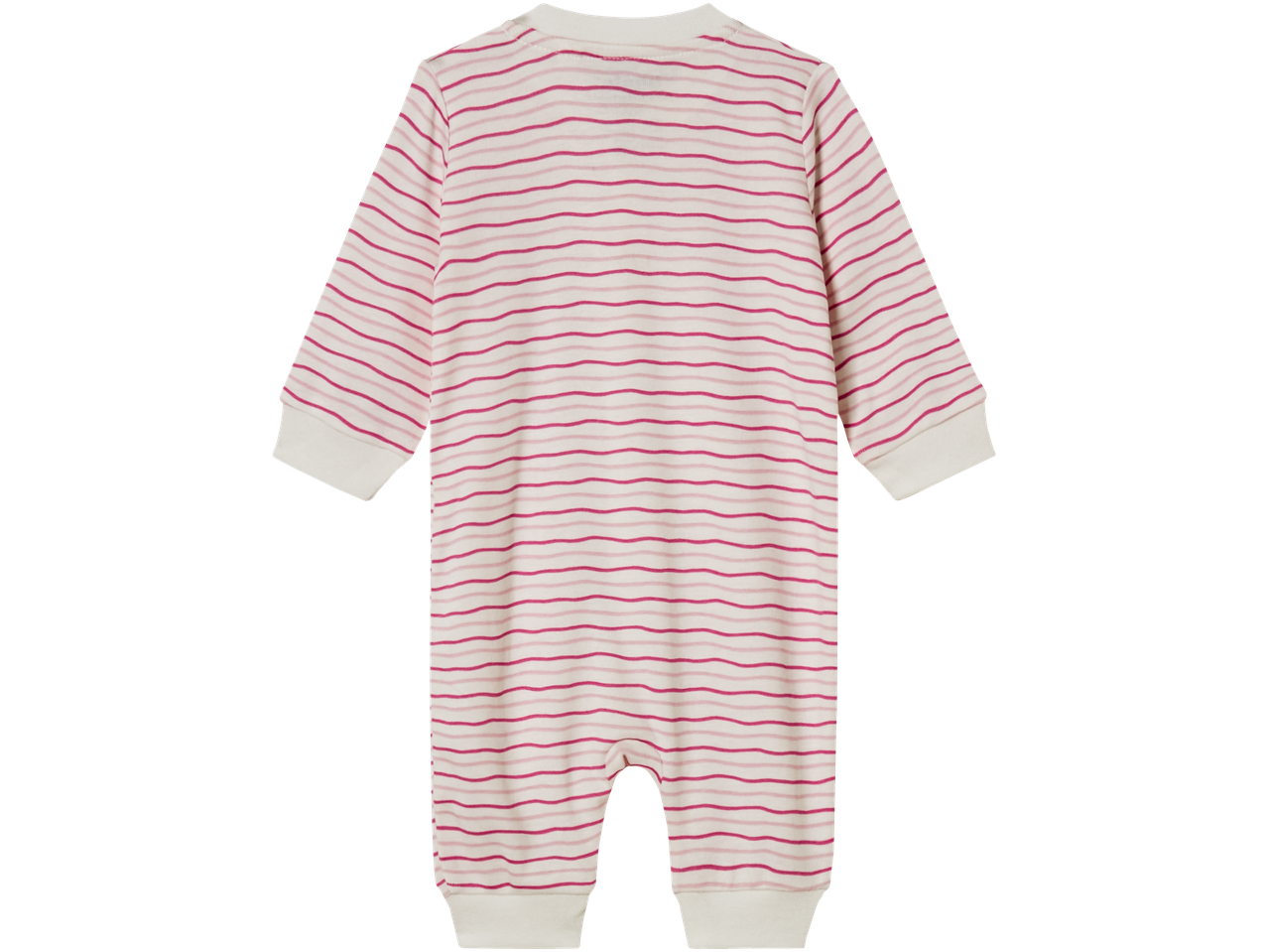 Roza i bijela prugasta pidžama za bebe.