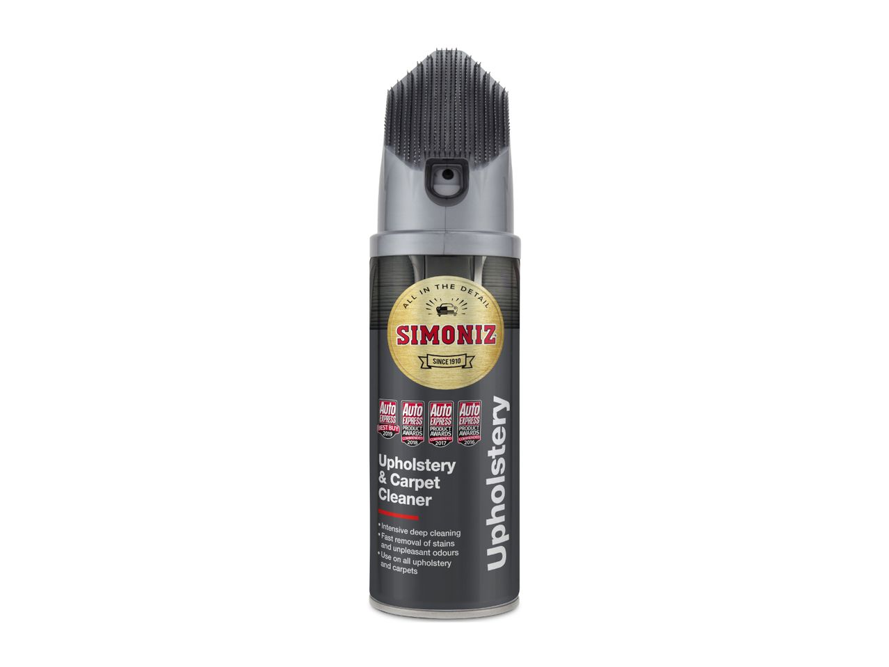 Upholstery & Carpet Cleaner with integrated brush, awarded for best buy and commended.