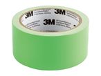 A roll of green 3M duct tape with company information printed on the core.