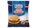 McKennedy dubbele varkensburger met BBQ-saus.