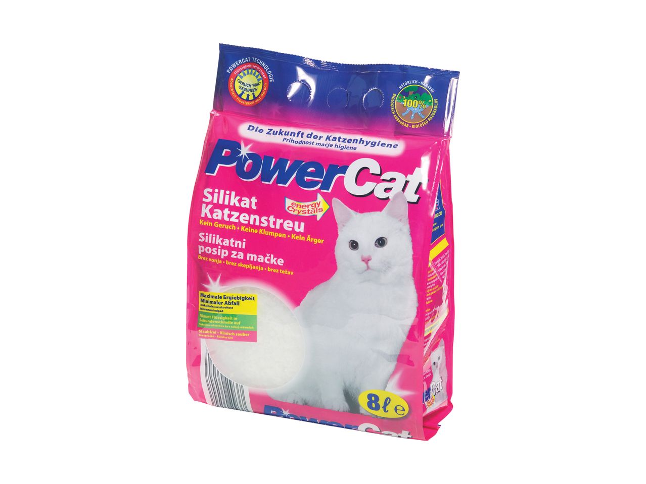 PowerCat Katzenstreu im Beutel.