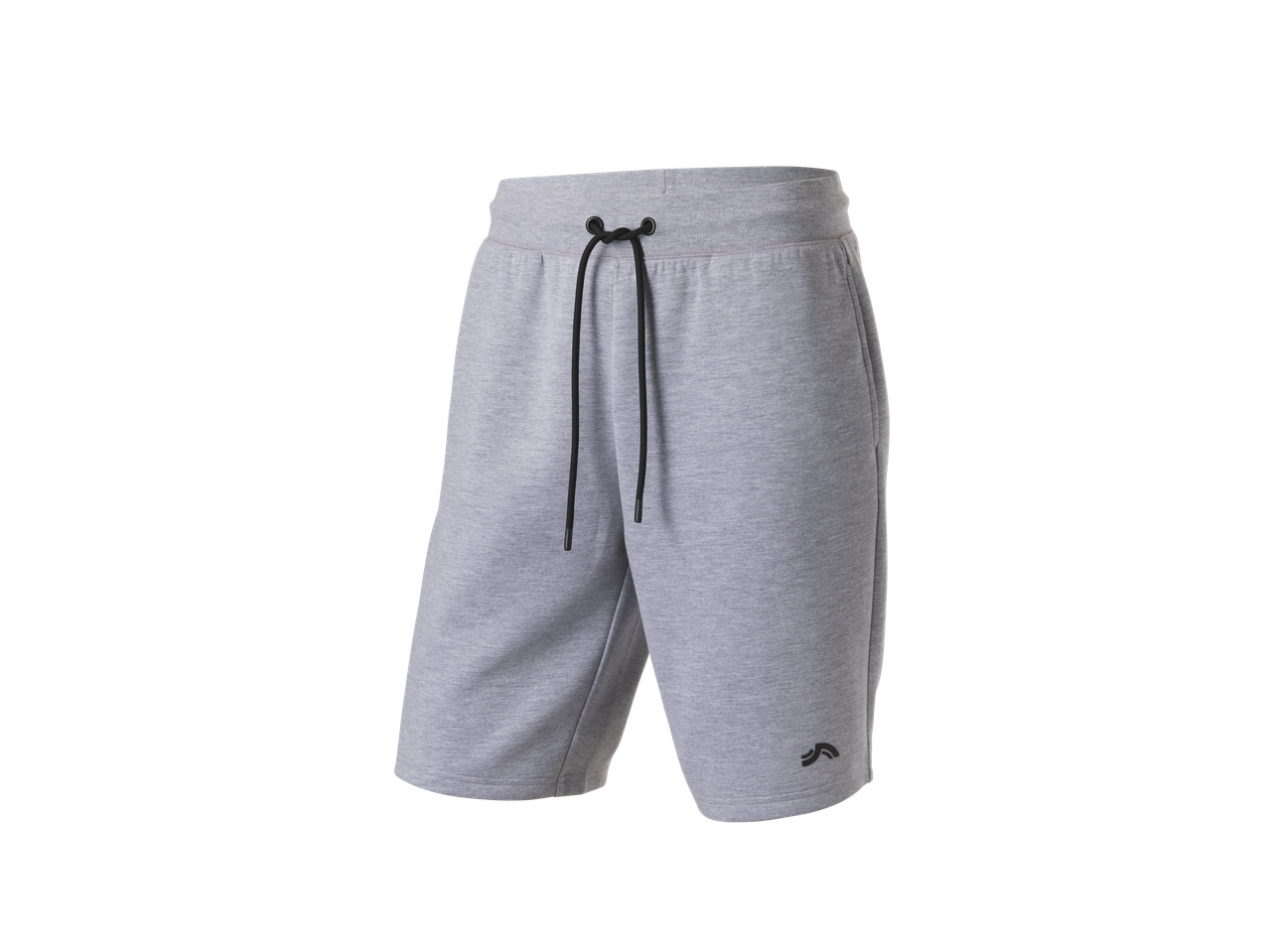 Crivit muški sivi šorts od flisa sa crnom pertlom.