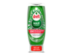 Groene fles afwasmiddel met de tekst 'MAX POWER' en '5X SNELLER SCHOON' en 'ANTI-LEK TECHNOLOGIE'.
