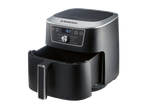SILVERCREST 2150W Air Fryer with digital display showing 180°C and various cooking modes.