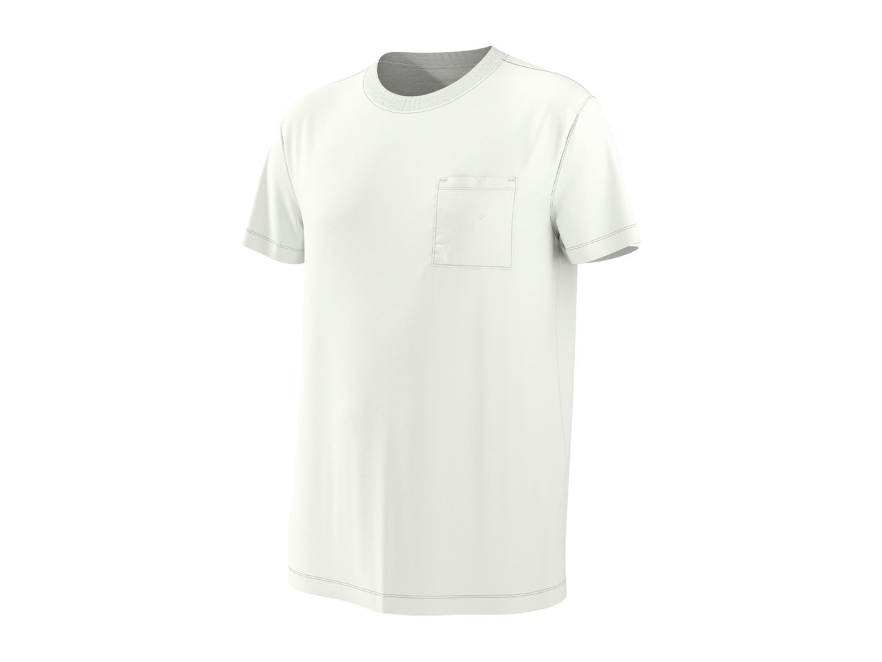 White short-sleeved t-shirt with a chest pocket
