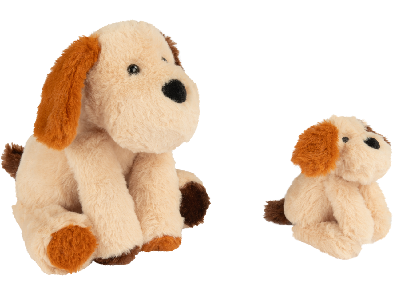 Lupilu® mātes un mazuļa plīša rotaļlieta: divi bēši un brūni plīša suņi