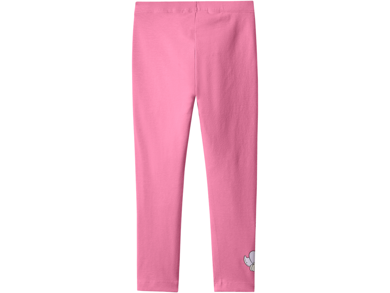 Rosa leggings för flickor med tryck.