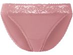 Mutandine rosa con bordo in pizzo.