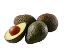 Drie avocado's en één gehalveerd.