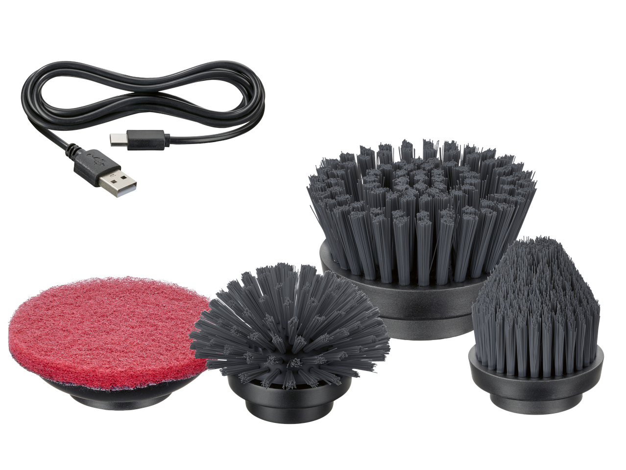 Комплект четки за почистване с USB кабел за зареждане.