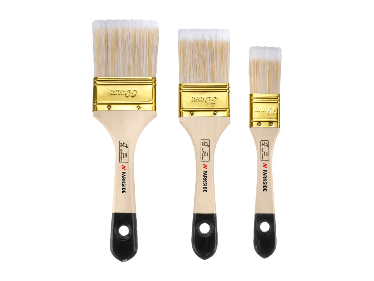 Parkside Acrylic/Emulsion Paintbrushes - Set of 3