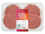 Four quarter-pound Irish beef burgers.