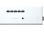 Máquina de vácuo Silvercrest com painel de controlo branco e ícones.