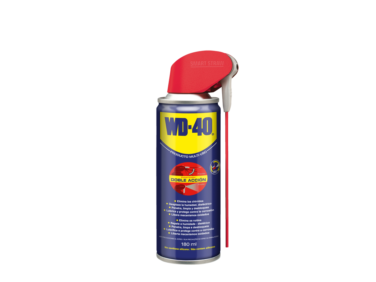WD-40, produto multiuso em lata de spray com Smart Straw.
