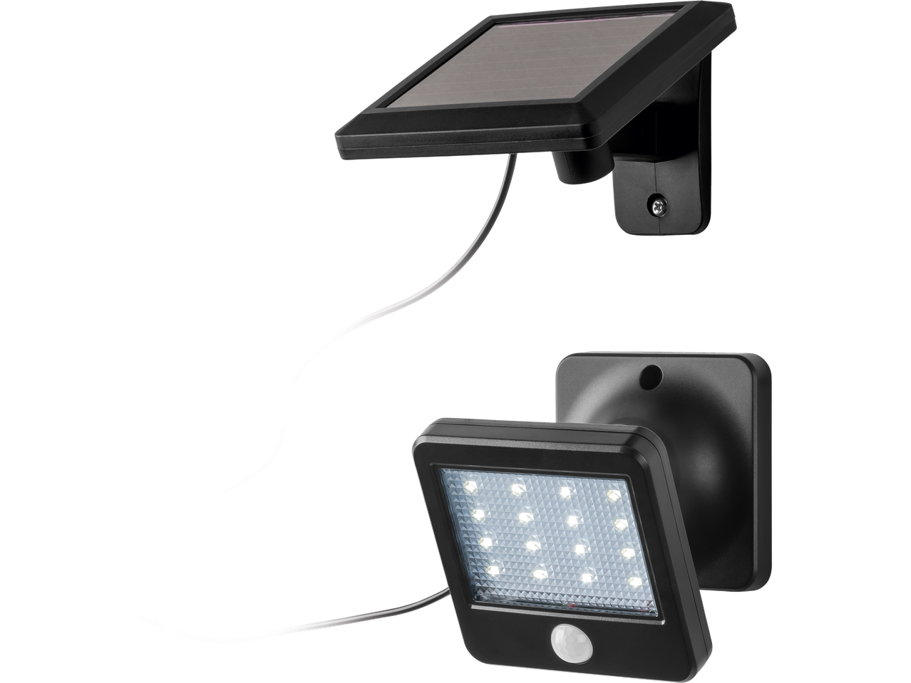 Saulės LED šviestuvas su judesio davikliu.