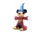 Mickey Mouse as Sorcerer Mickey figurine in a red robe and blue wizard hat.