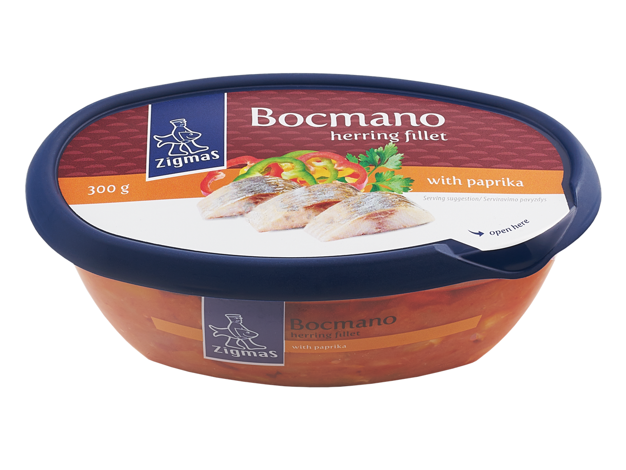 Heeringafilee paprikaga pakendis, 300 g.