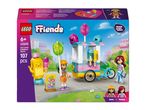 Toy ice cream and balloon stand with two figures, a bicycle, and 107 pieces.