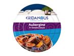 Eridanous Greek Style Aubergine in Tomato Sauce, 280g, with a Greek island theme.