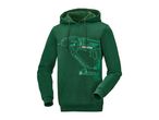 Green Parkside hoodie with a drill graphic on the front