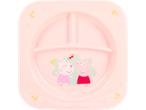 Pink Peppa Pig children's divided plate.