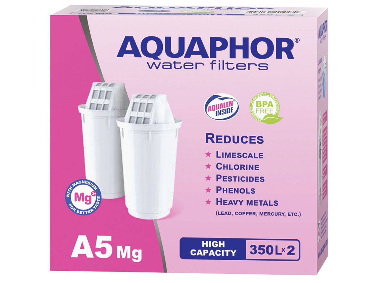 Aquaphor® Филтри за вода А5 Mg, 2 бр./опаковка