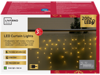 Livarno Home LED fényfüggöny 200 LED-del és 6 órás időzítővel.