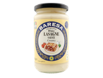 A jar of Baresa Italian Style White Lasagne Sauce, creamy, gluten-free, and vegetarian.