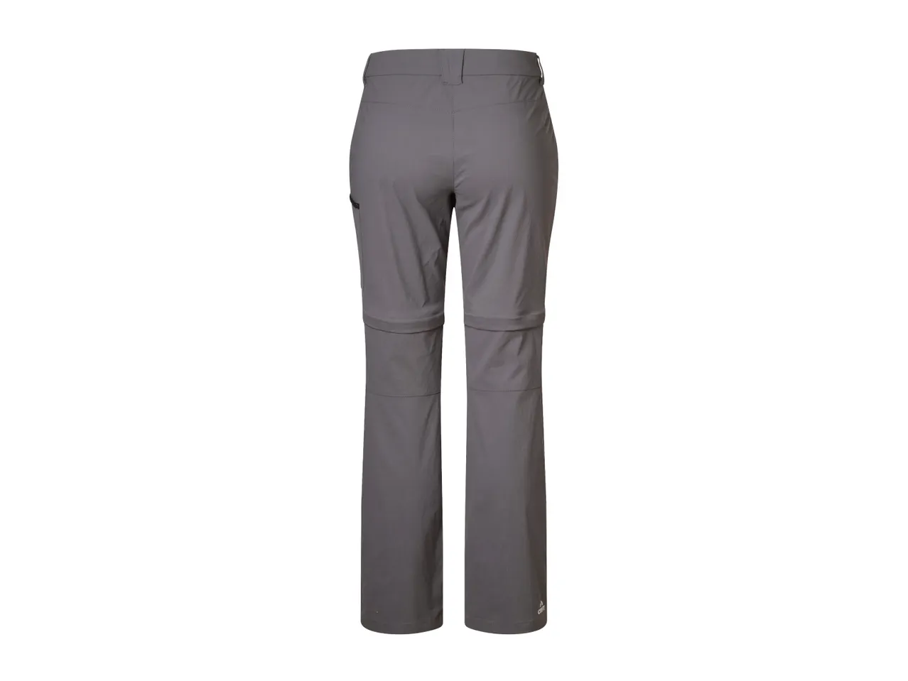 Grey Craghoppers women's zip-off trousers.