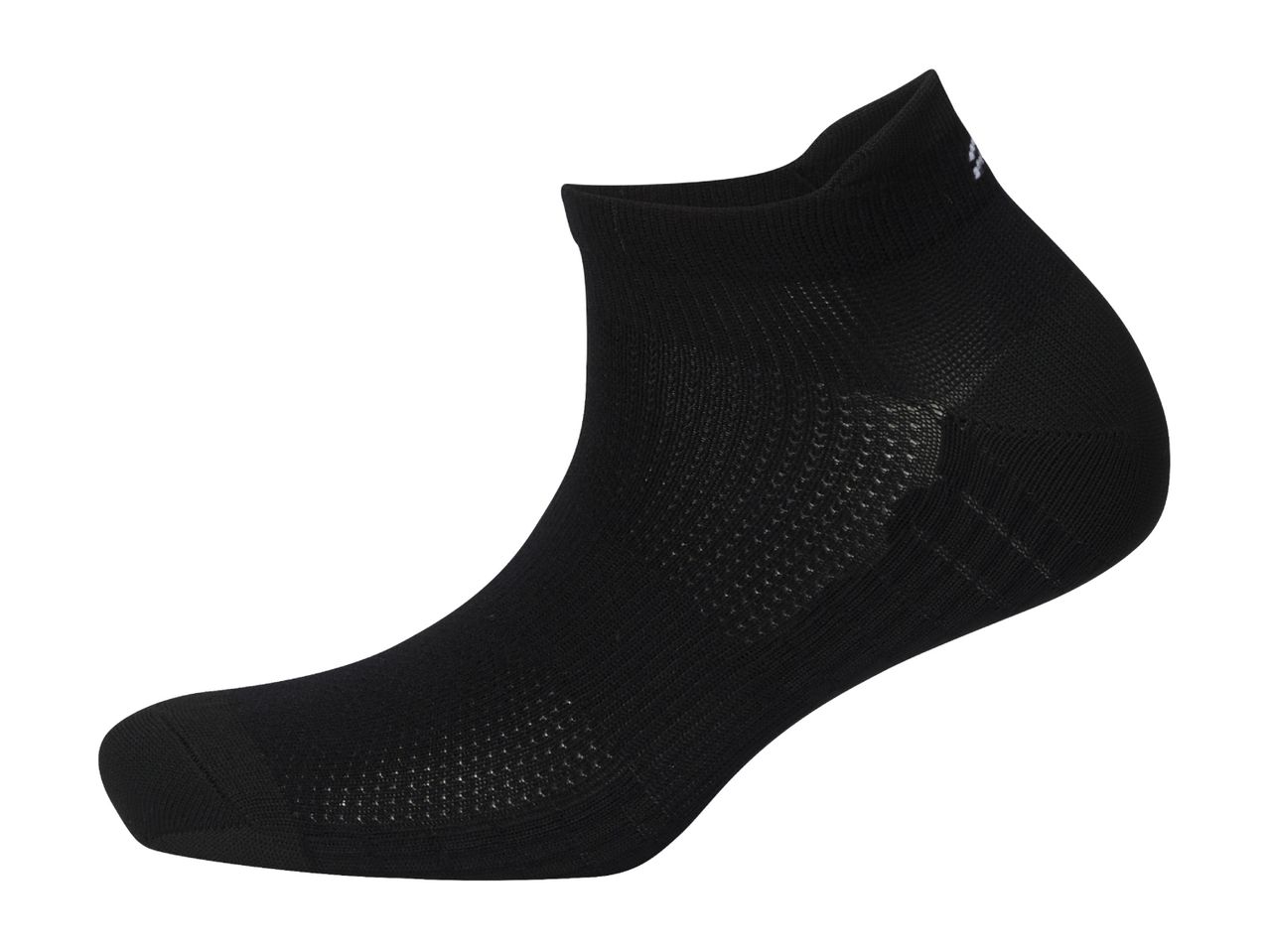 Black ankle sock with textured sole