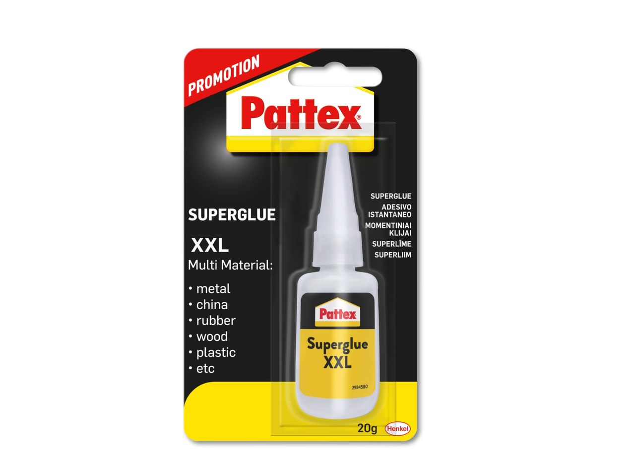 Pattex Superglue XXL 20g pakend müügil.