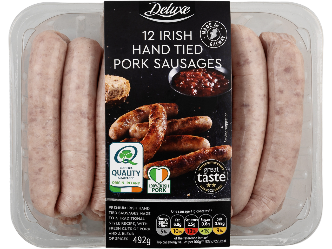 Go to full screen view: Irish Hand Tied Pork Sausages - Image 1