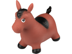 Cavalo pula-pula marrom para crianças.