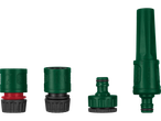 Parkside garden connectors and nozzle: reducer, connector and sprayer.