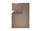 Brown muslin duvet cover and pillowcase set