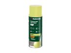 Green coloured varnish spray can, 2-in-1 paint + primer, 400ml, gloss finish.