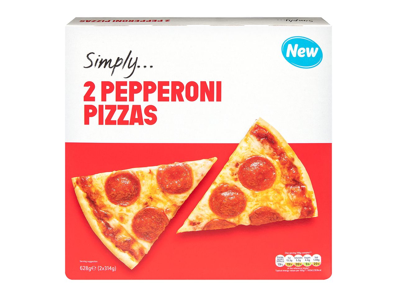 Two Simply pepperoni pizzas: new!