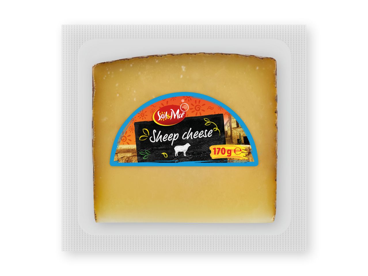 Sol&Mar fåreost (170g) i vakuumpakning.