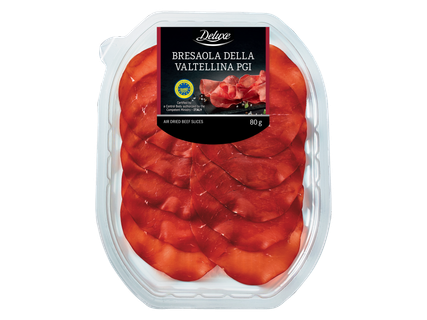 Deluxe Vītināta liellopa gaļa "Bresaola" šķēlēs 80g