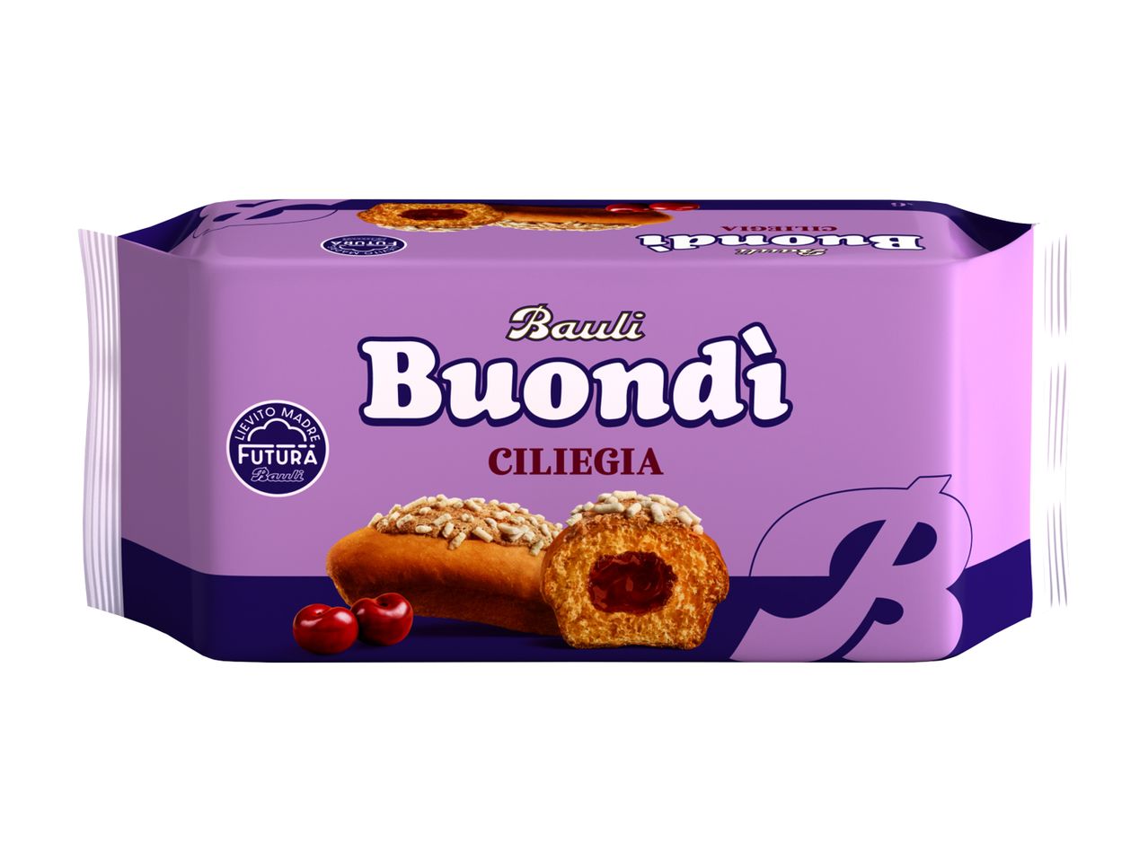 Confezione di biscotti Bauli Buondì Ciliegia.