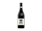 En flaske rødvin med en hvid etiket, der viser et våbenskjold og teksten 'BAROLO 2020'.