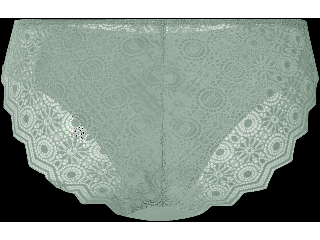 Calcinhas de renda verde-menta.