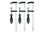 Three Parkside DIN5117 clamps are shown against a black background.