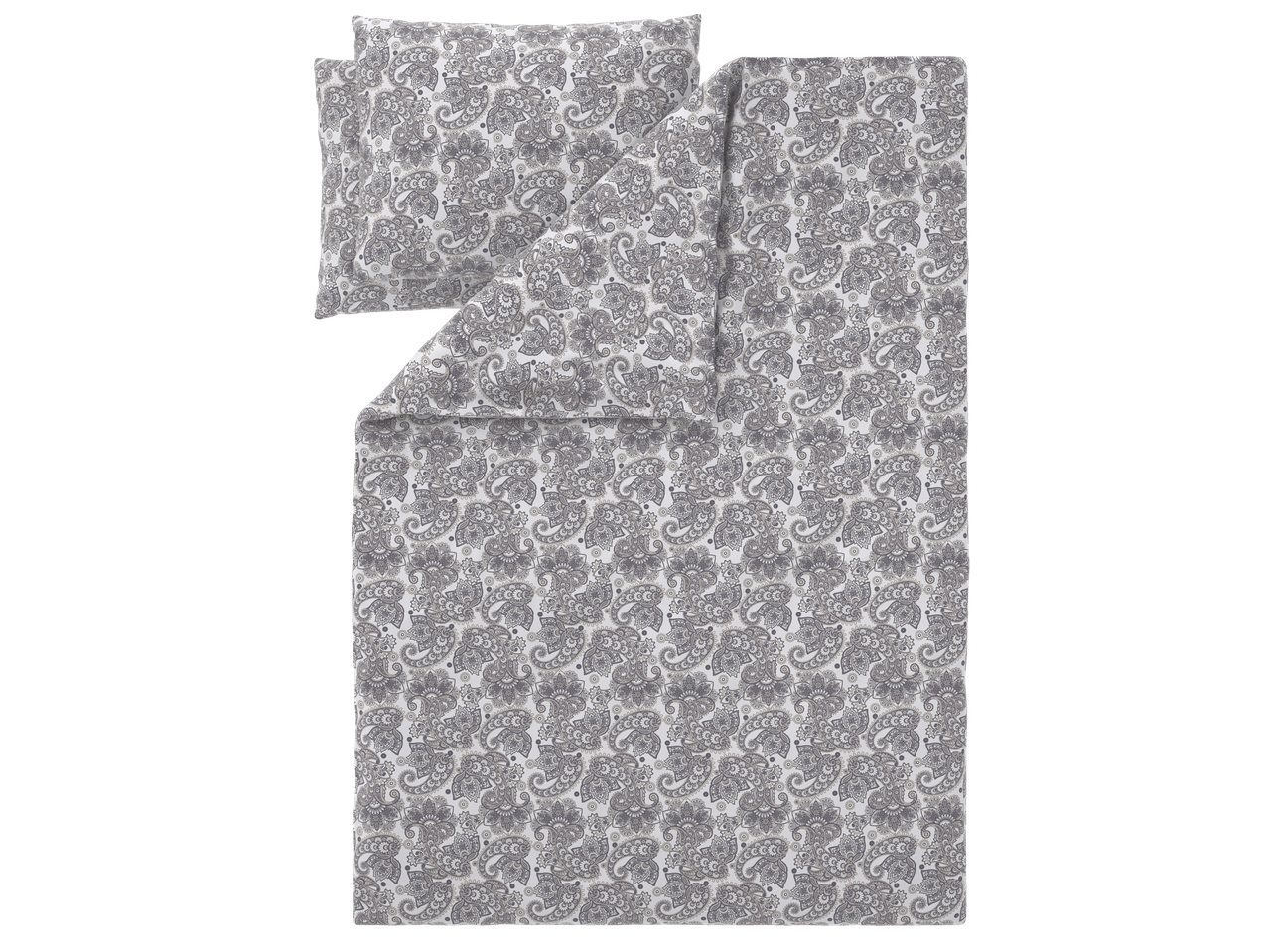 LIVARNO posteljina od mikrovlakana sa sivim paisley uzorkom