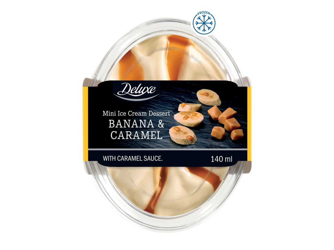 Go to full screen view: Deluxe Mini Ice Cream Dessert Banana & Caramel - Image 1