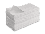 Stapel weißer Papierservietten